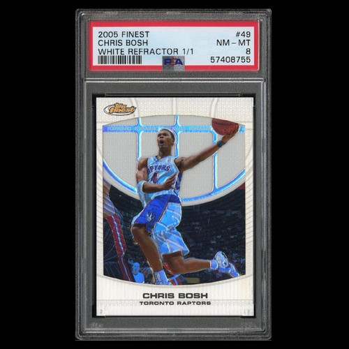 2005 Finest Chris Bosh White Refractor 1/1 Superfractor PSA 8 #49 Raptors Heat