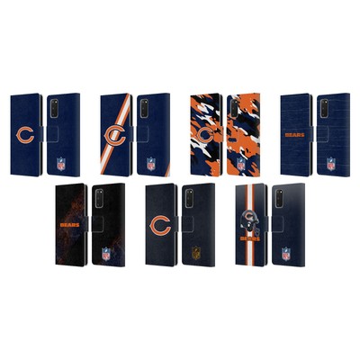 OFFICIAL NFL CHICAGO BEARS LOGO LEATHER BOOK WALLET CASE FOR SAMSUNG PHONES 2