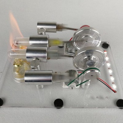SB-STLSG(C) 4 Cylinder Stirling Engine Generator Model Science Toy