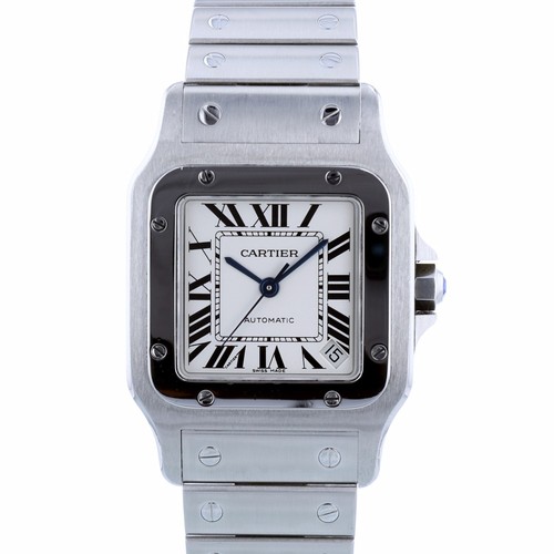 Cartier Santos Galbee XL Automatic 2823 32 mm Silver Dial Stainless Steel Watch