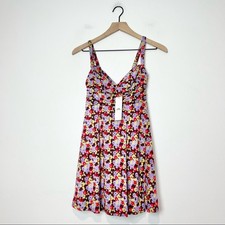 Urban Outfitters Marianne Knit Mini Dress Floral 70s Retro NWT XS