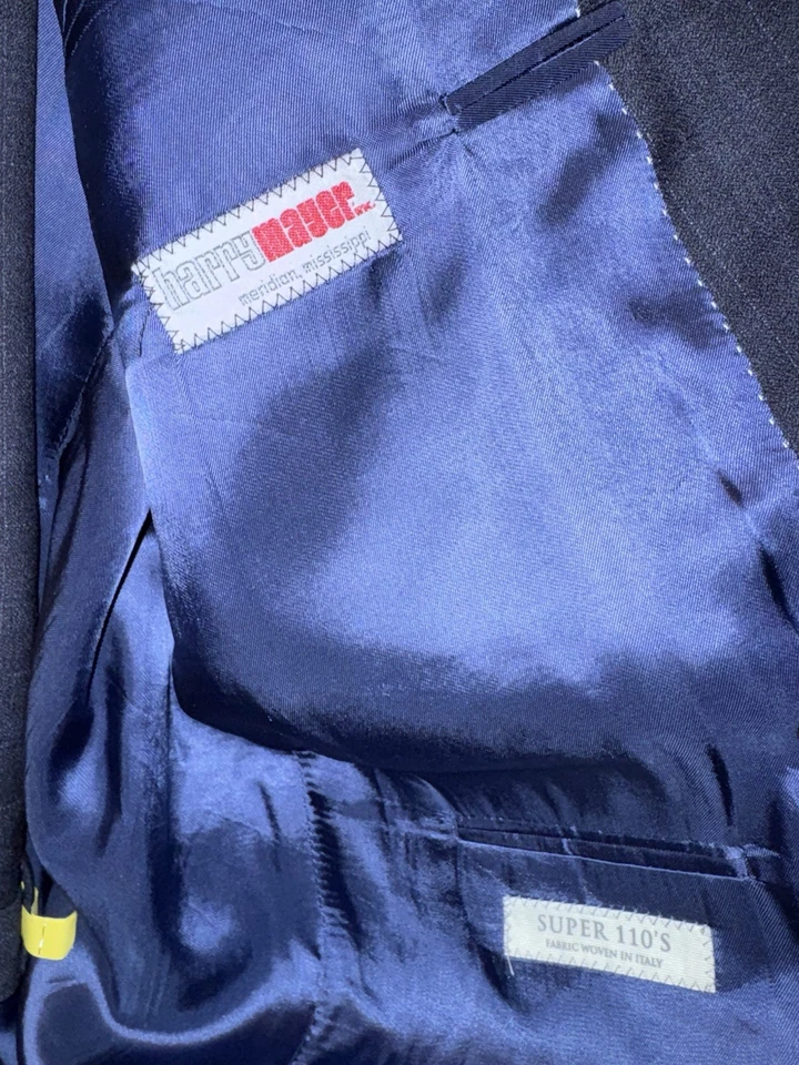 Traje Jack Victor 2 piezas premium 2 botones 44/46 interior azul a cuadros lana y seda. Foto 3 de 4