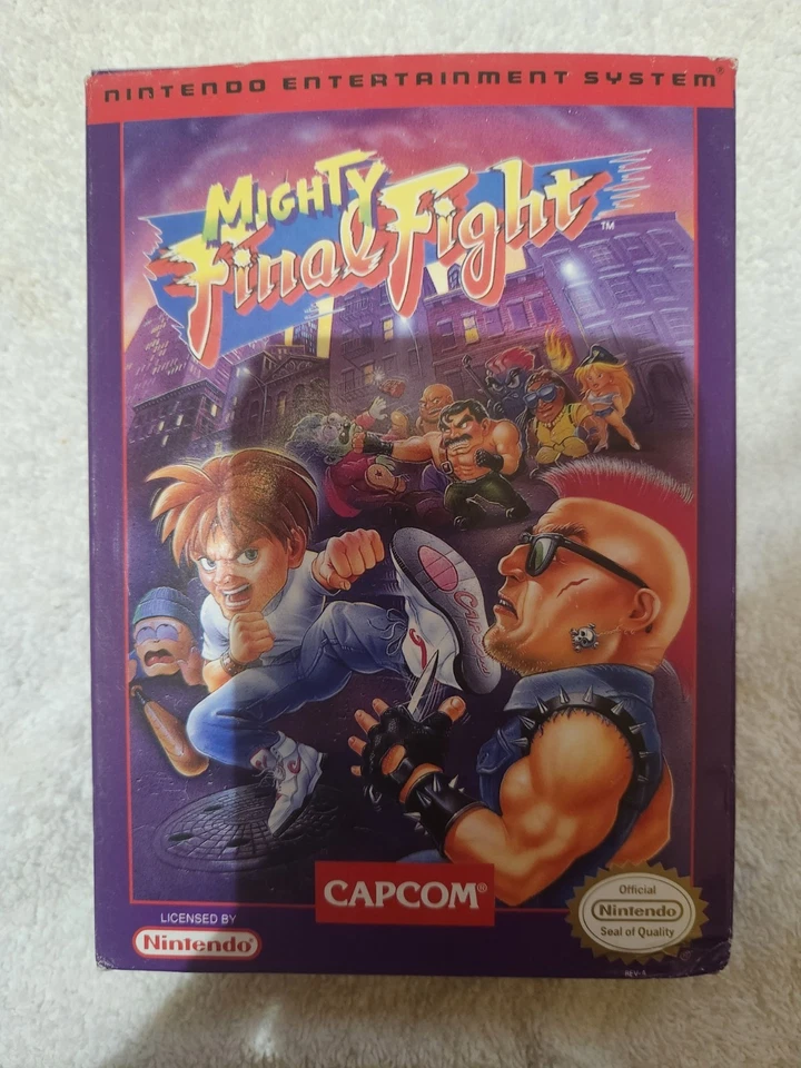 Mighty Final Fight Nintendo NES CIB w/Manual Inserts Poster Box Great Condition - Image 2 of 4