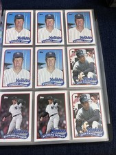 New York Yankees Baseball Cards Lot Over 50 Binder Pages