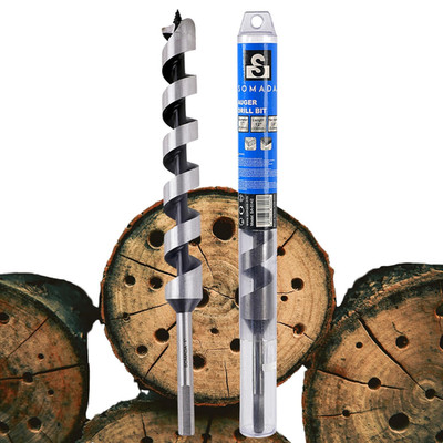 SOMADA 1-Inch X 12-Inch Auger Drill Bit for Wood, Hex Shank 3/8-Inch One Piece,