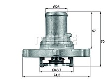 Termostato de motor MAHLE para AUTOBIANCHI Y10 FIAT Brava LANCIA 90-12 46523118