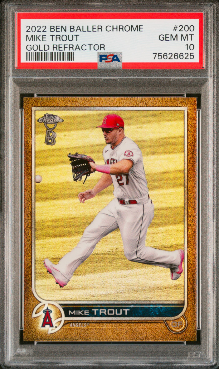 Mike Trout  PSA 10 GOLD Refractor Limited to a print run of only 50, this #47