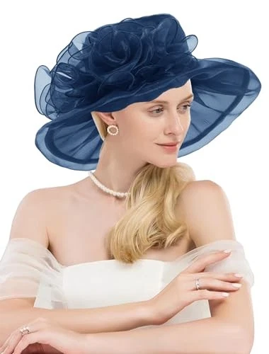 Navy Wedding Hat In Women's Formal Hats for sale | eBay Navy Wedding Hat In Women's Formal Hats for sale | eBay