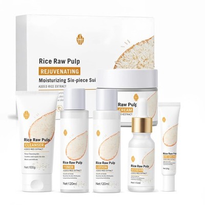 Rice Skin Care Set for Teen Girls & Women   6-Piece Facial Care Kit with Rice...