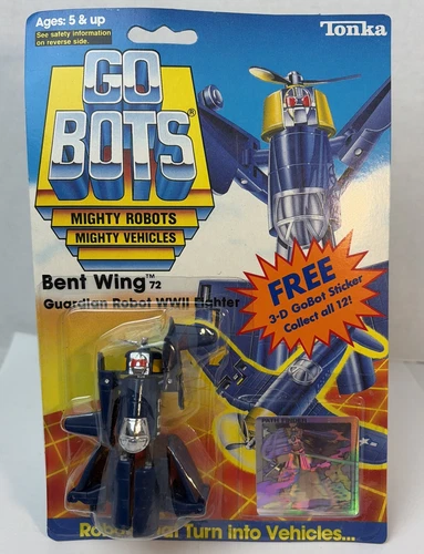 Tonka GoBots Bent Wing Guardian Robot WWII Fighter 7255 1985 New Sealed