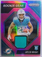2024 Panini Prizm Pink Prizm Rookie Gear Jaylen Wright #RG-JWT Miami Dolphins