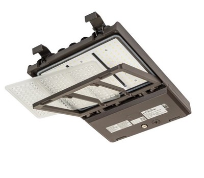Keystone XFit 140W Optic Swap Power & Color Select LED Area Light Bronze 277-480