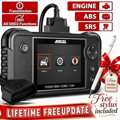 ANCEL FX2000 OBD2 Scanner Diagnostic Tool+Stylus Pen, ABS SRS Transmission