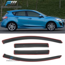 For 10-13 Mazda 3 Hatchback Side Window Visors In-channel Deflector Guards 4pcs