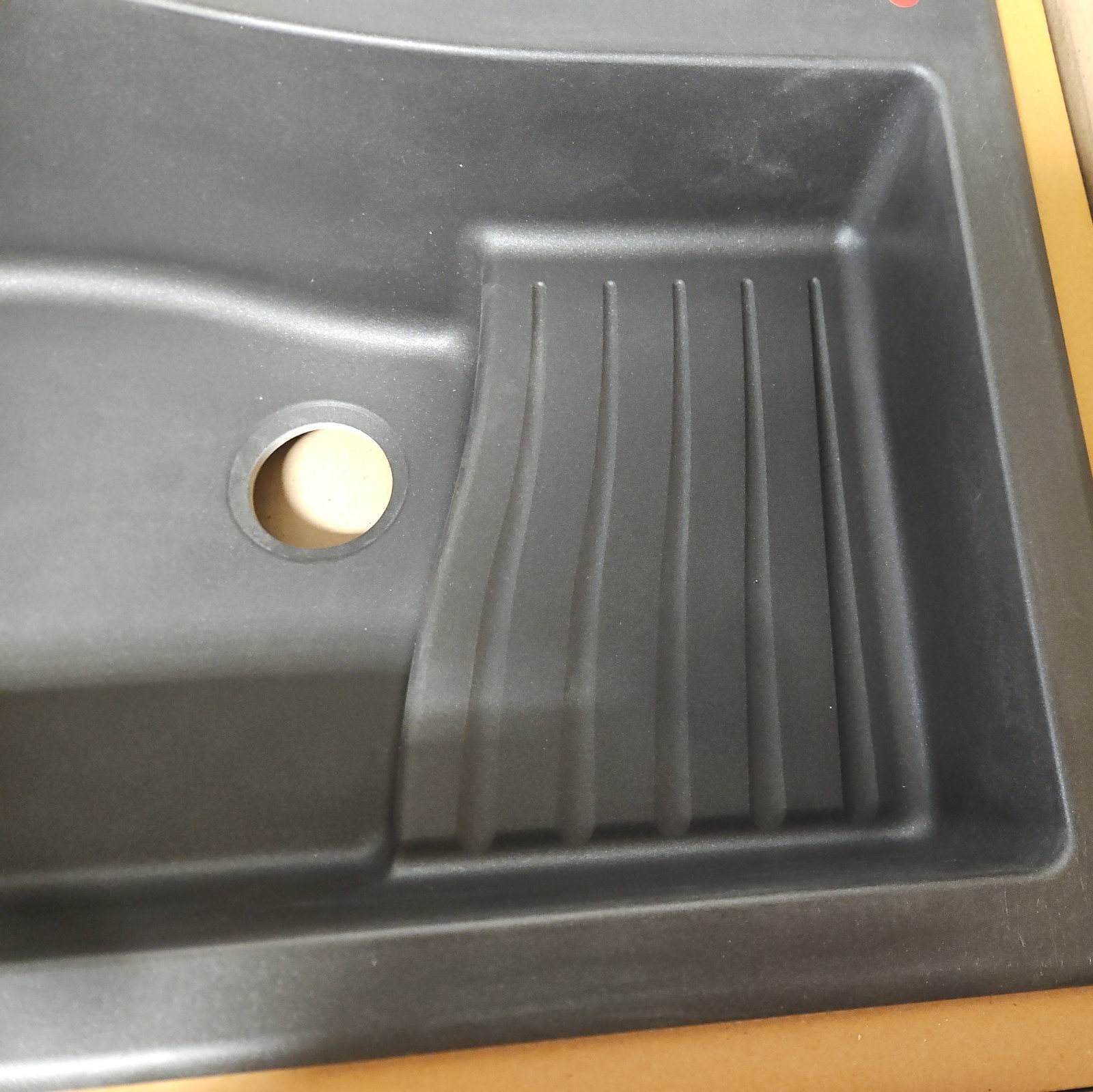  Single Bowl Granite Kitchen Sink 10 Inch Drop Rectangular 33" X 22" X 10"