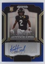 2025 Panini Prizm Draft Picks Blue 37/249 Kobe Hudson #DPA-KHN Auto bc8