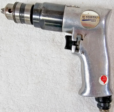 Northern Industrial 3/8'' Reversible Pneumatic Air Drill 1800 RPM Japan VTG