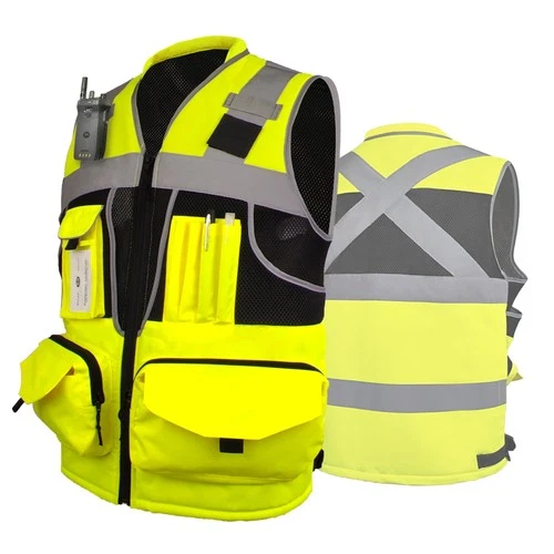 JHPAZUJA Surveyor Safety Vest for Men with 16 Pockets-Hi Vis Reflective Vest ... - product listing photo
