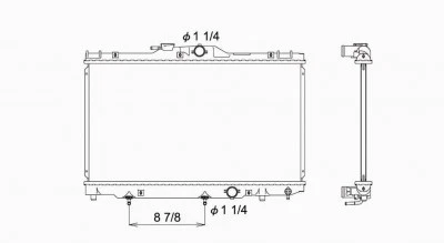 Radiador para 98-02 Toyota Corolla/Chevy Prizm 1.6/1.8L L4 fila única Foto 2 de 4
