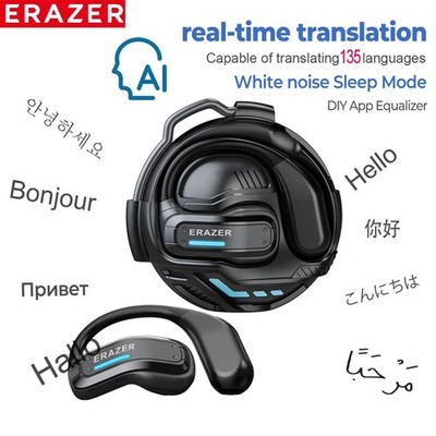ERAZER X8 AI Translator Earbuds Bluetooth 5.4 Gaming Low Latency HD Call Waterpr