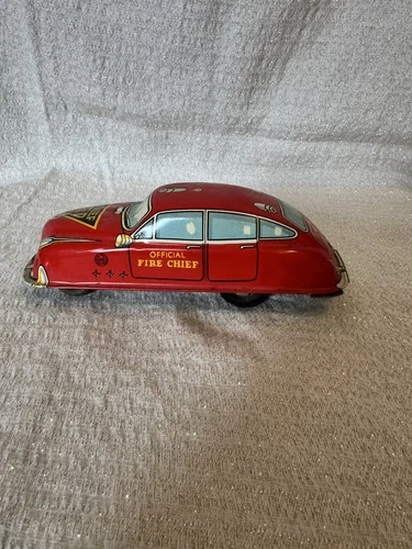 Vintage MARX Tin Lithograph “Official Fire Chief” Toy Car