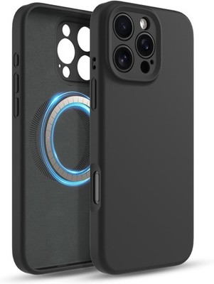 Magnetic Silicone Case for iPhone 16 Pro Max, Shockproof Protective Phone Case,
