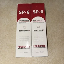 SP-6 Probiotic Whitening Toothpaste  Brighten - 2  Pack - 4.6 oz