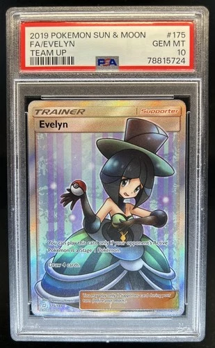 2019 Pokemon SM Team Up Evelyn #175/181 PSA 10 GEM MINT