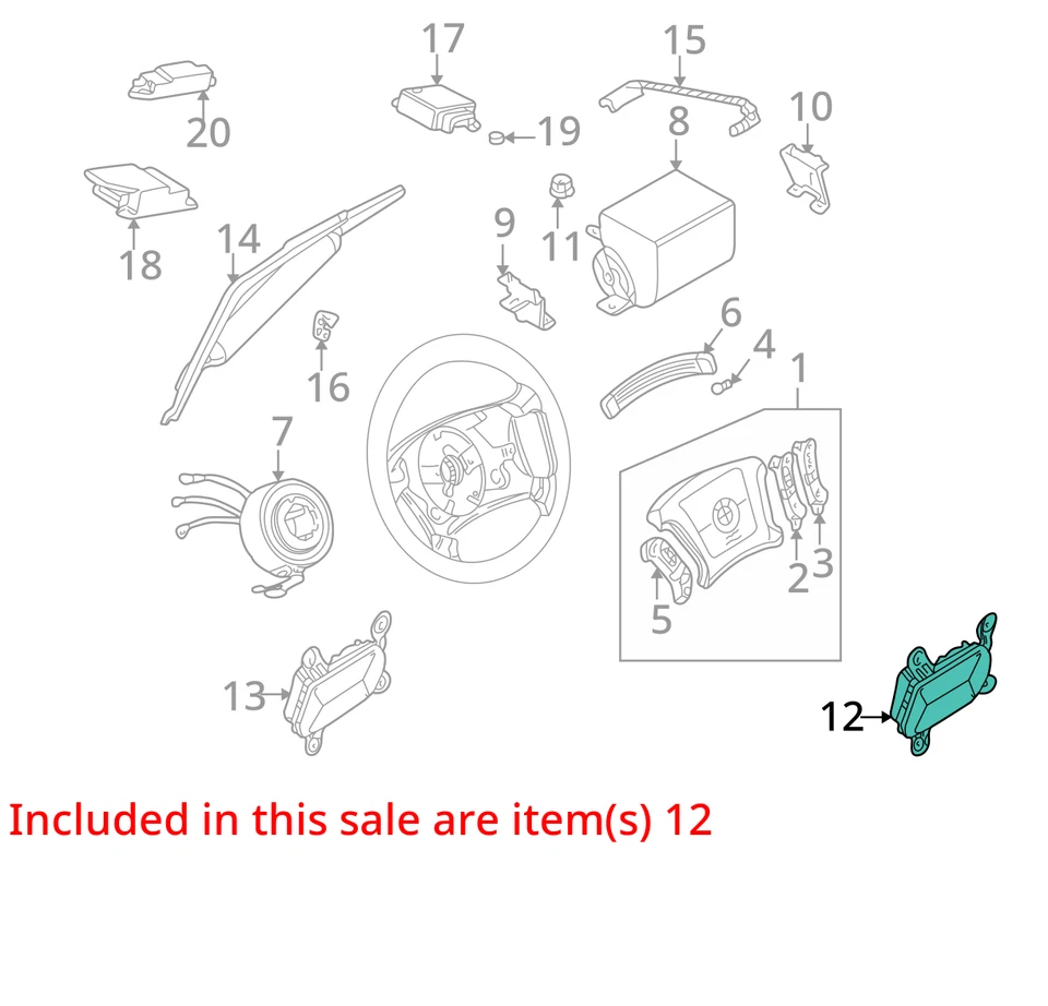 Airbag conductor BMW 530i LH 2001-2003 FABRICANTE DE EQUIPOS ORIGINALES Foto 4 de 4