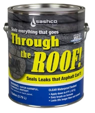 Sashco Clear Roof Sealant - 1 Gallon Waterproof Weatherproofing Solution