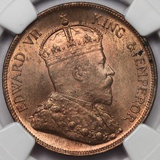 British Honduras 1904 1 Cent Coin NGC MS64 RB Edward VII KM #11 Choice BU Luster