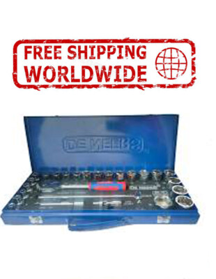 fits 1/2'' 12.5mm Drive Hex Bi-Hex Socket Set DN-15 SAE Regular Chrome Vanadium
