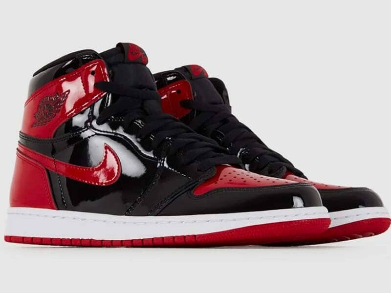 Air Jordan 1 Retro High OG Bred Patent Shoes - Size 10.5