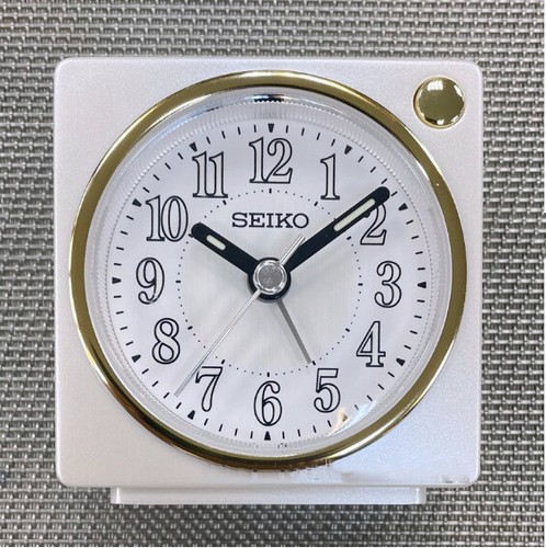 Nuevo Seiko QHE197 Pitido Cuadrado Reloj Alarma Postura Luz Barrido Luminiscente - Imagen 4 de 6