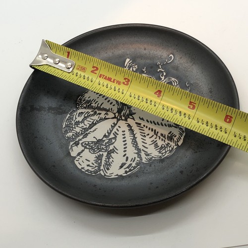 Threshold Target Pumpkin Appetizer Plate Black Stoneware 6” Halloween Set Of 4 - Picture 12 of 12