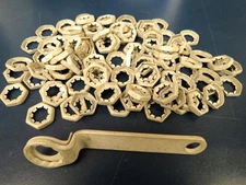 Pratt Whitney Aircraft Engine Pal Nut Wrench with 100 Palnuts R985 R1340 R1830