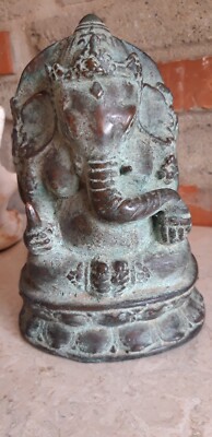 Ganesha aus Bronze Hinduismus Indonesien Statue Feng Shui Garten Dekoration Bali
