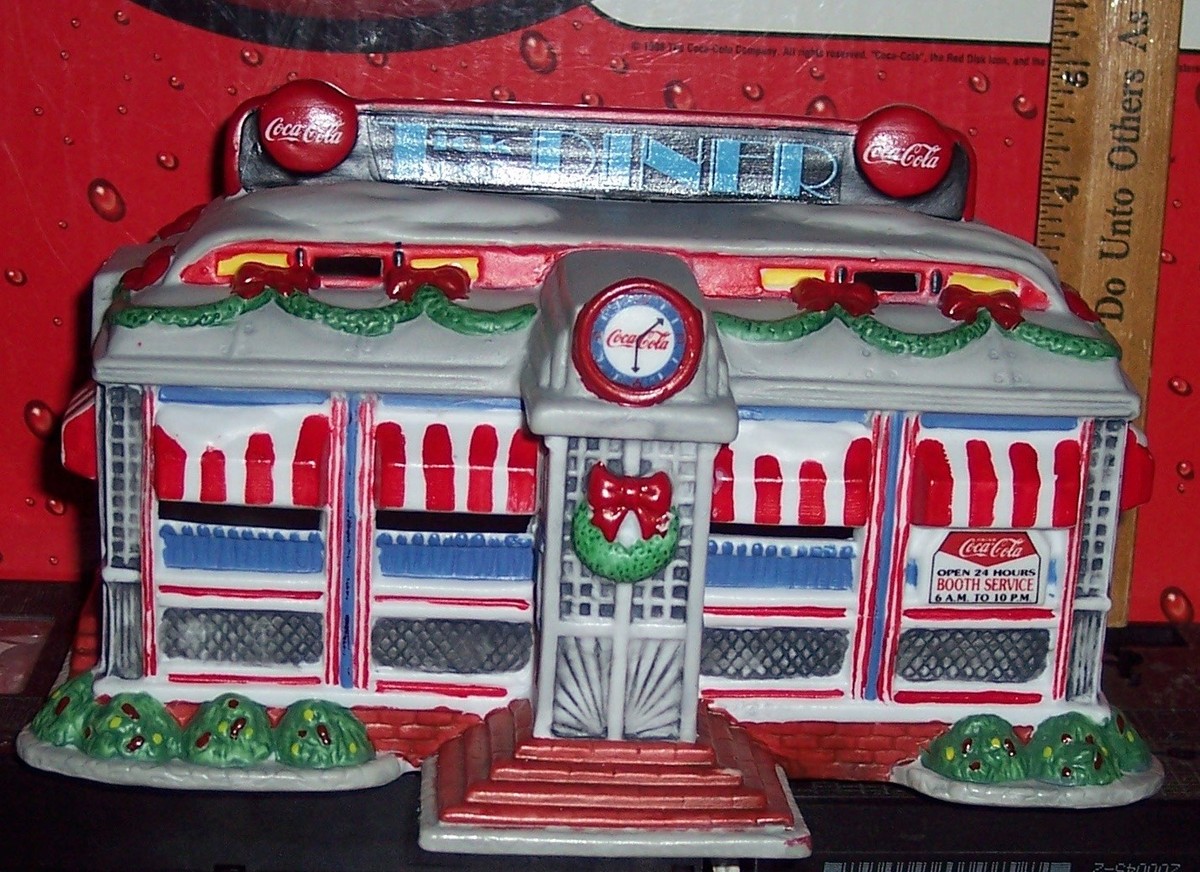 COCA COLA TOWN SQUARE COLLECTION TICK TOCK DINER WORKS LIGHTS UP L