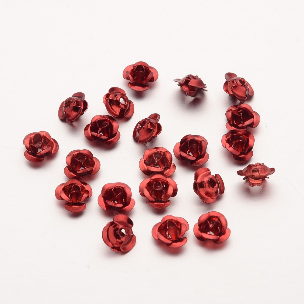 200 Mixed Colour Aluminum Metal Rose Flower Beads 6mm Finding - Beads - AliExpre 200 Mixed Colour Aluminum Metal Rose Flower Beads 6mm Finding - Beads - AliExpre