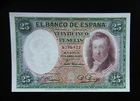 41 - SPAIN  BANKNOTE 25 PESETAS  1931   "Vicente López"  UNC  GEM