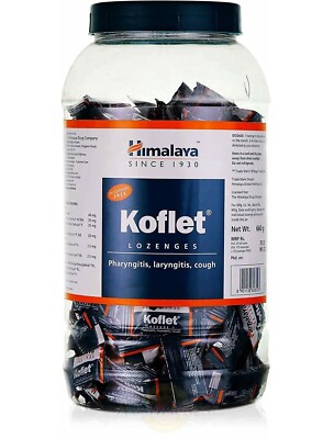 1 Box 200 pc Himalaya Herbals KOFLET Lozenges Jar For Sore Throat FREE SHIP