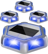 4Pack Solar Deck Lights Landscape Light Step Lights LED Outdoor Driveway Light