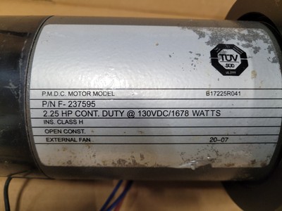 Treadmill Motor P/N F-237595 Model B17225R041 2.25HP 130VDC 