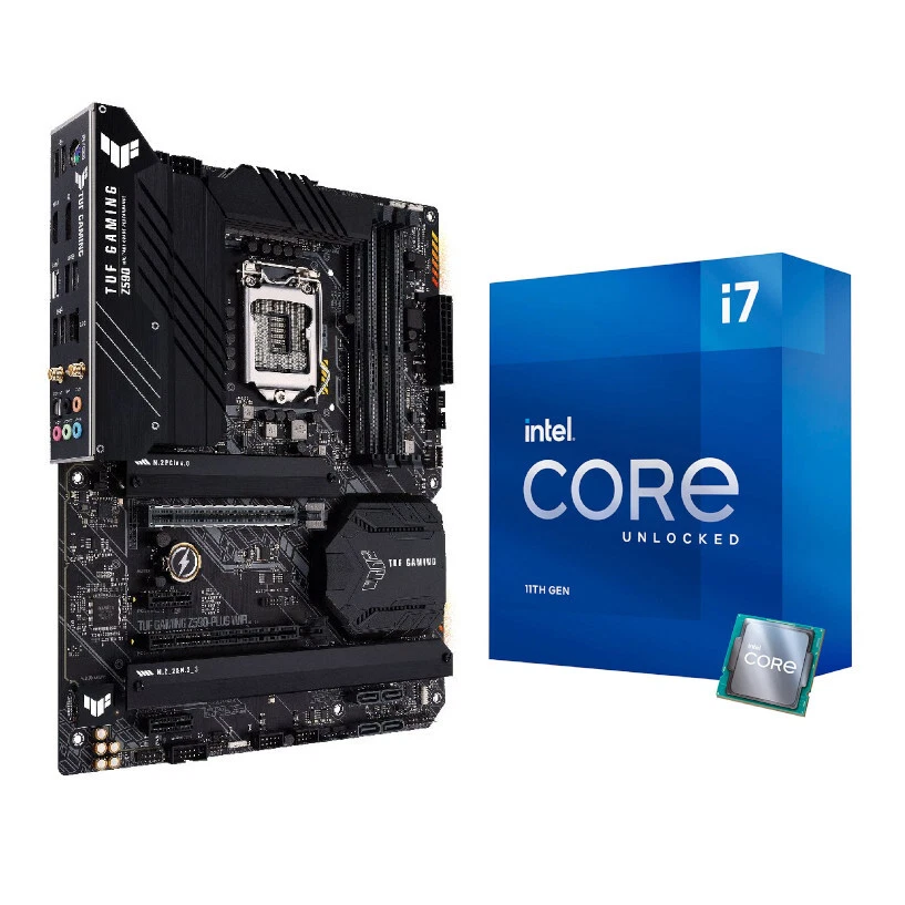 NEW Intel Core i7-11700K CPU + ASUS Z590-PLUS TUF Gaming ATX WIFI Motherboard
