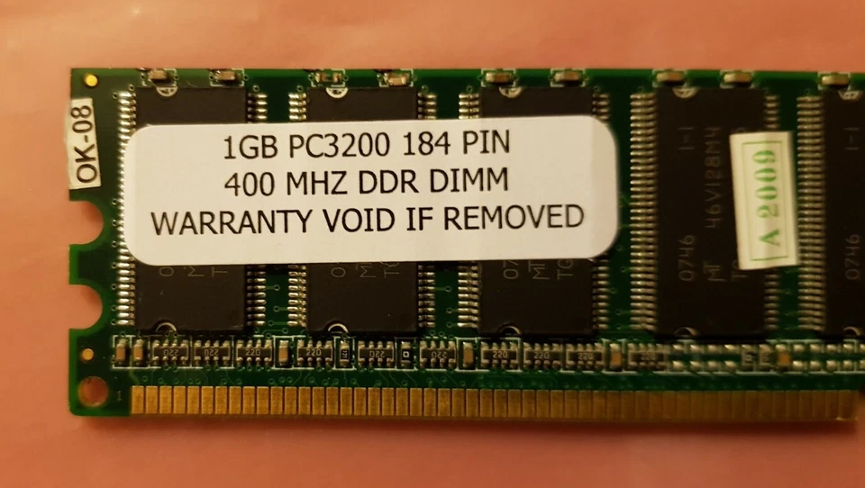 1 GB PC3200 184PIN, 400MHz  DDR DIMM Laptop Memory - Image 2 of 2