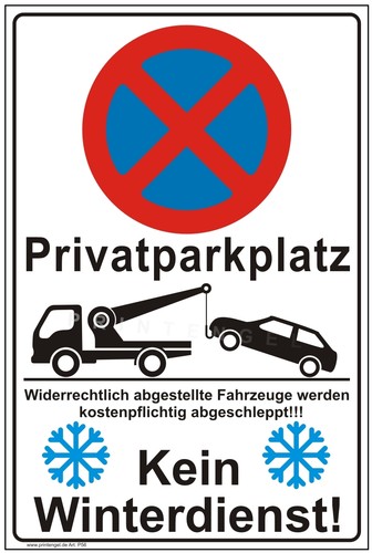 Schild kein Winterdienst Winterschilder Glättegefahr Privatweg Hinwesschild - 第 7/30 張圖片