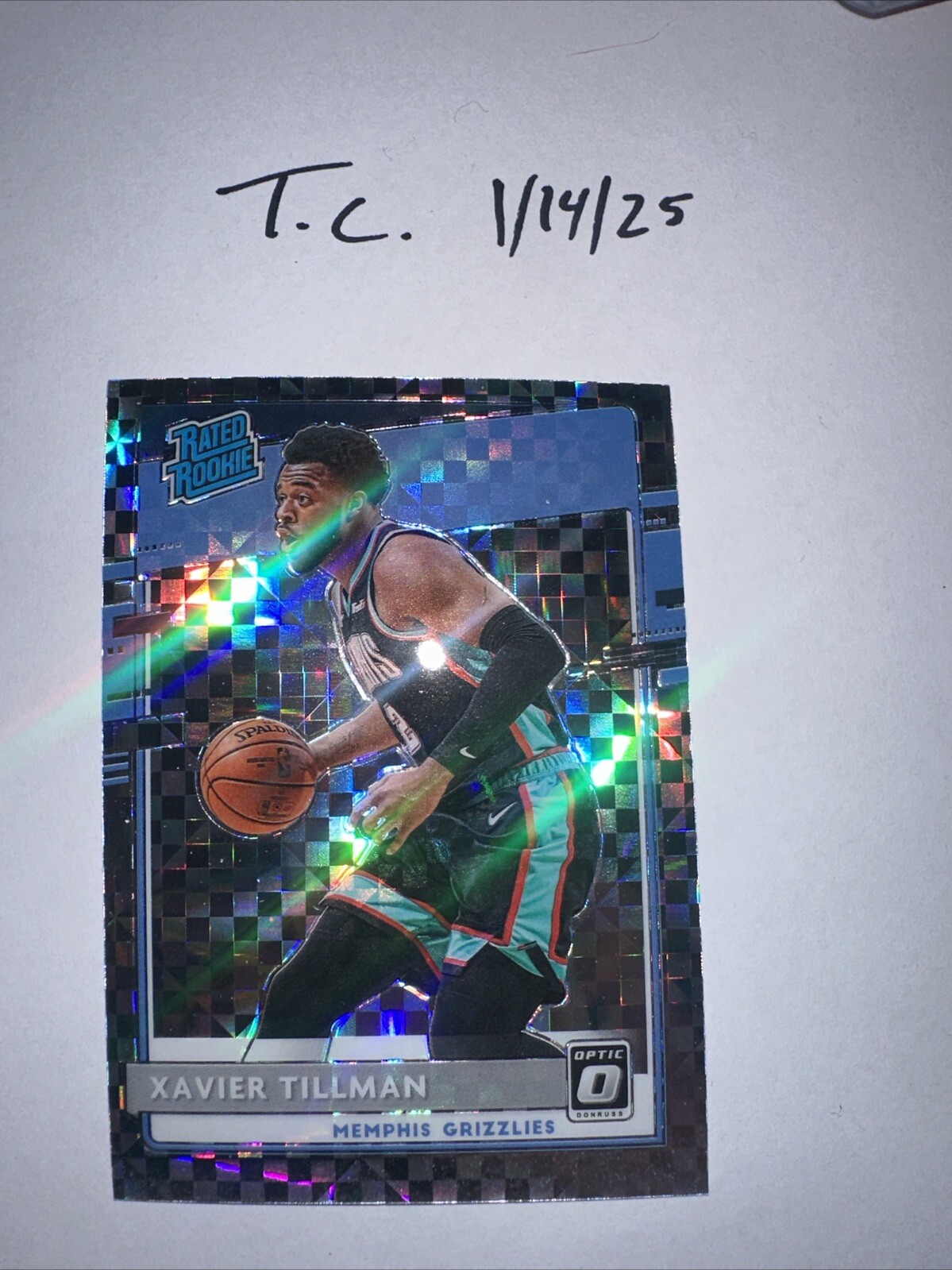 Xavier Tillman (RC) Checkerboard Rated Rookie #185 2020-21 Panini Donruss Optic