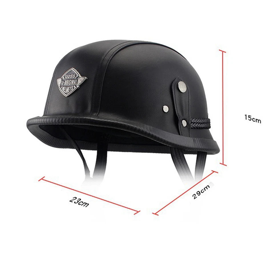 DOT мотоцикла половина шлема немецкий стиль череп крышка скутер измельчитель мотоциклиста шлем - Изображение 4 из 4