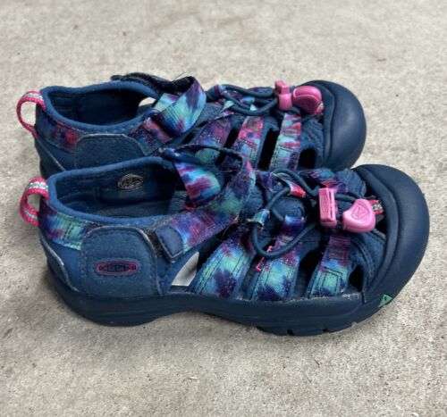 Keen Kinder Newport H2 geschlossene Zehe Sandale Schuhe marineblau Batik Größe 12