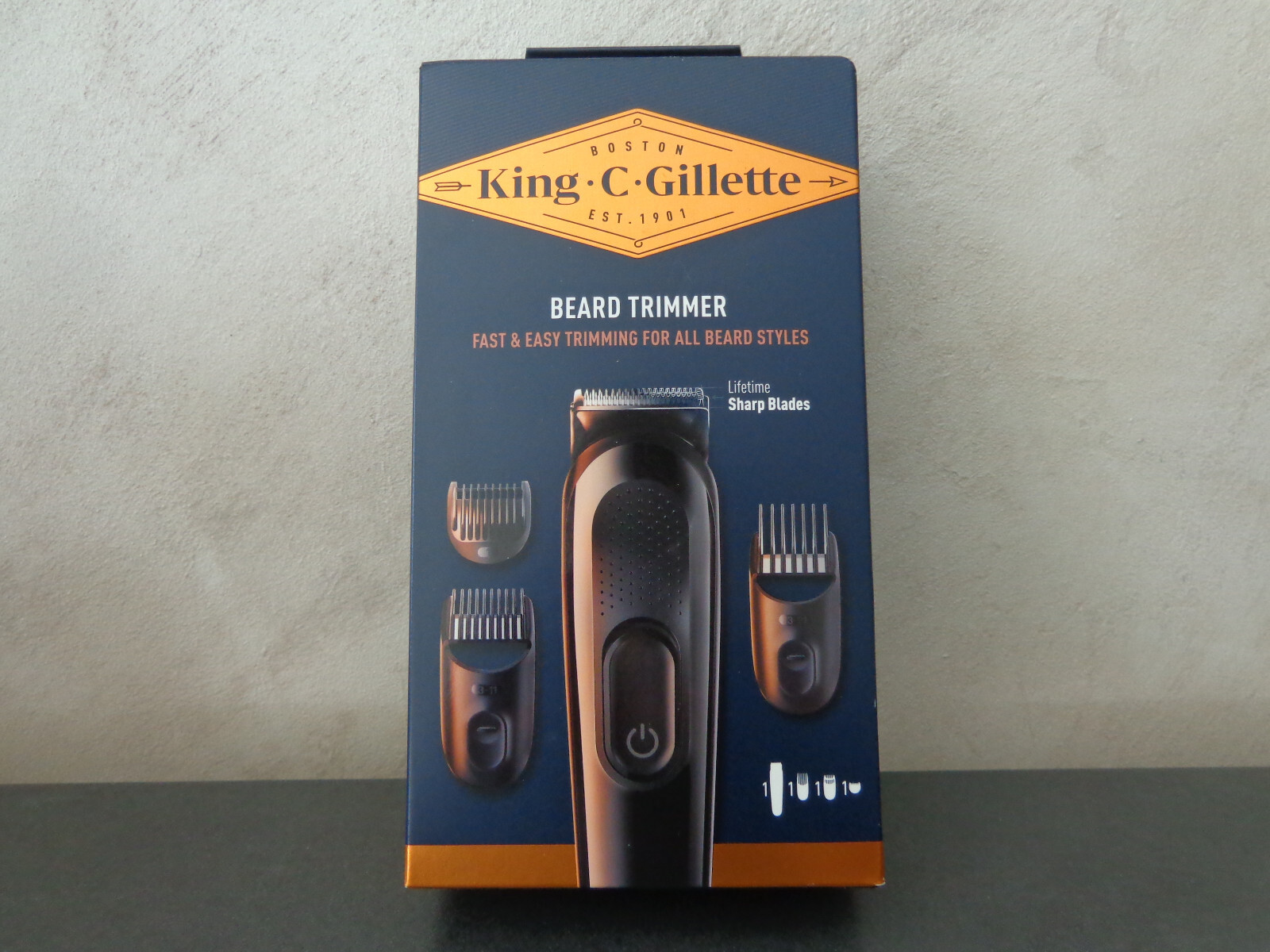 King C. Gillette Tondeuse à Barbe sans fil avec sabots interchangeables hommes
